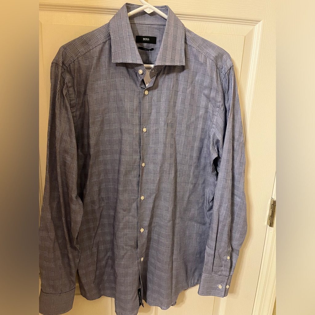 Boss Hugo Boss Brand New Mens Long Sleeve Dress Shirt Size 165 Perfect